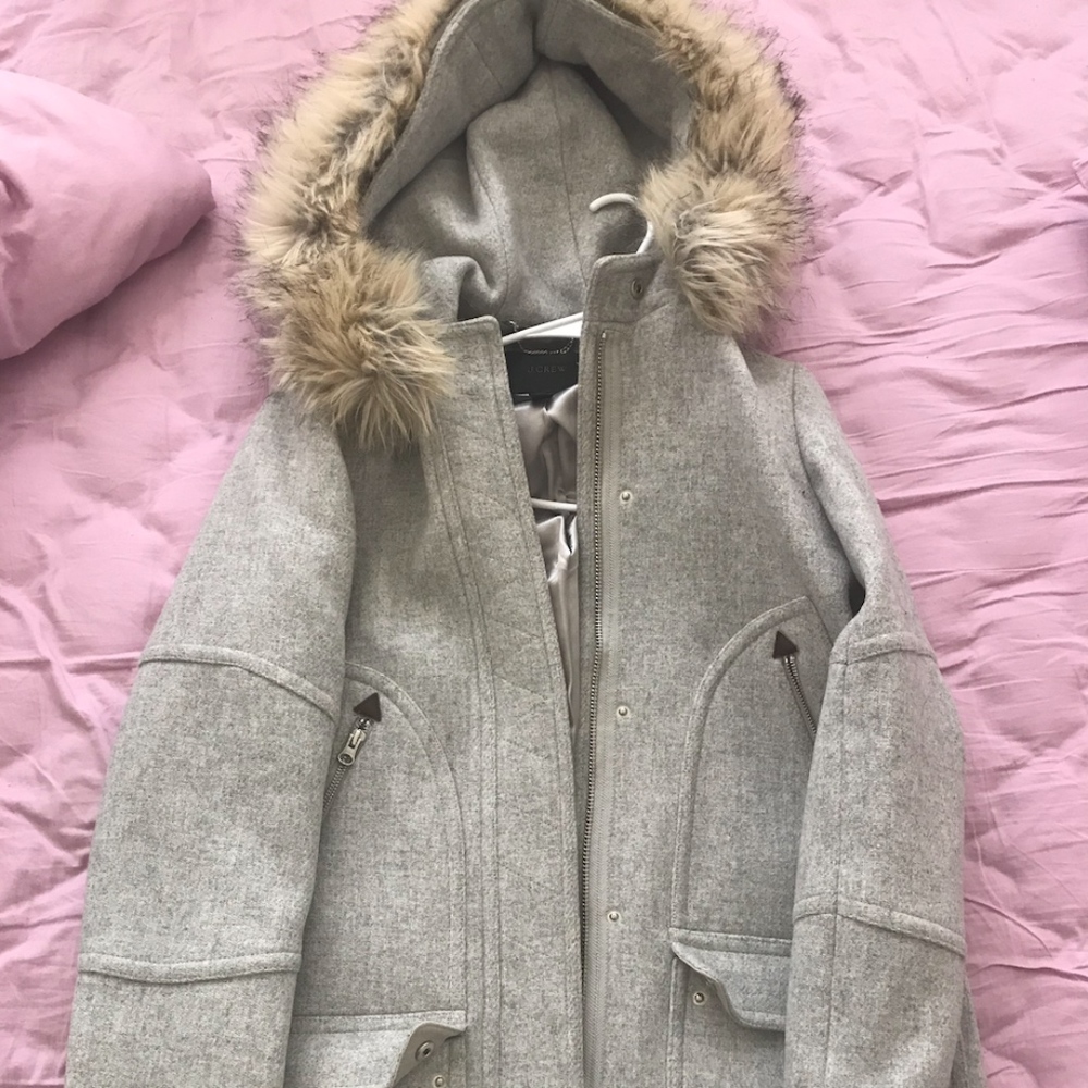 J. Crew hooded coat (Chateau parka)